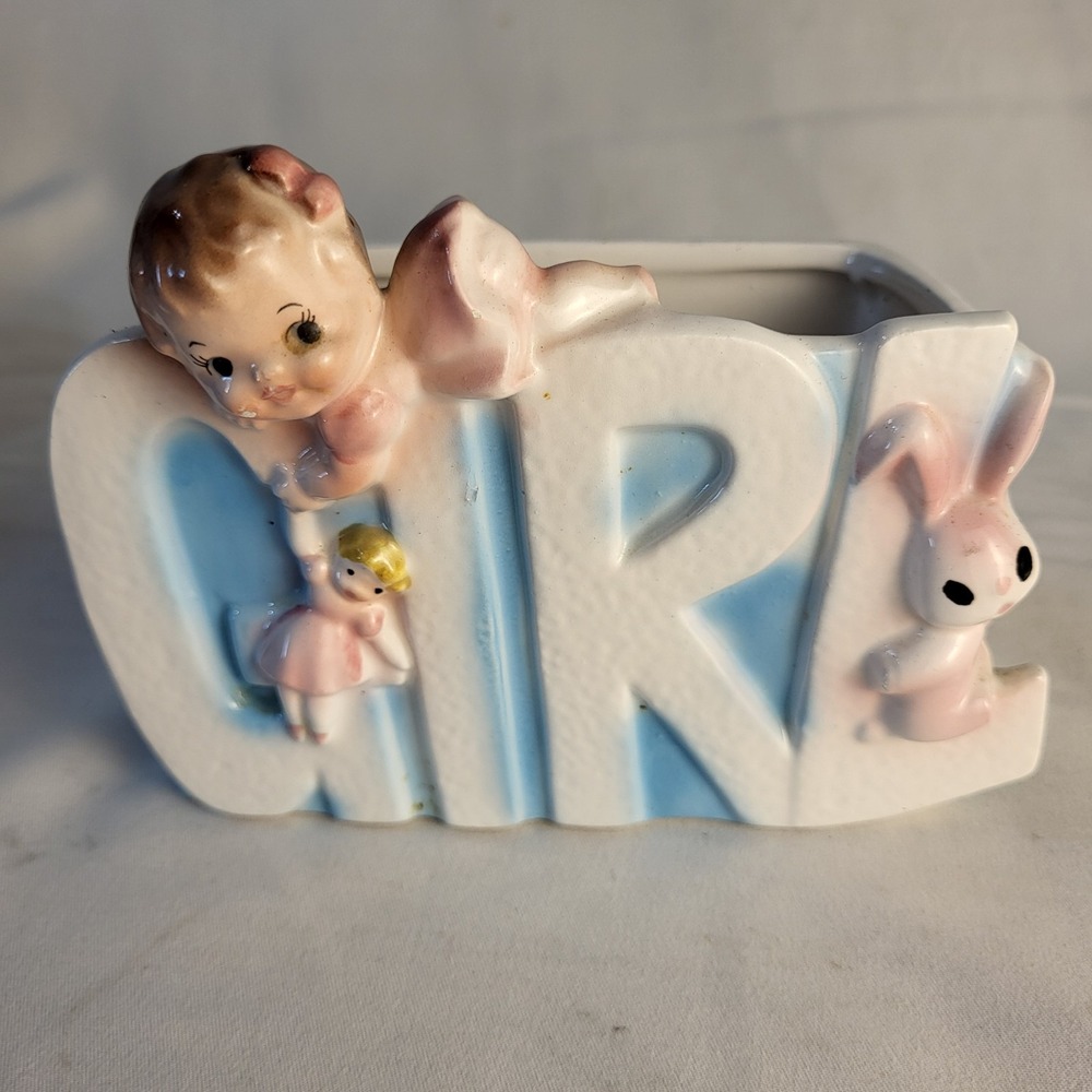 Vintage Baby Girl Planter Napcoware Ceramics